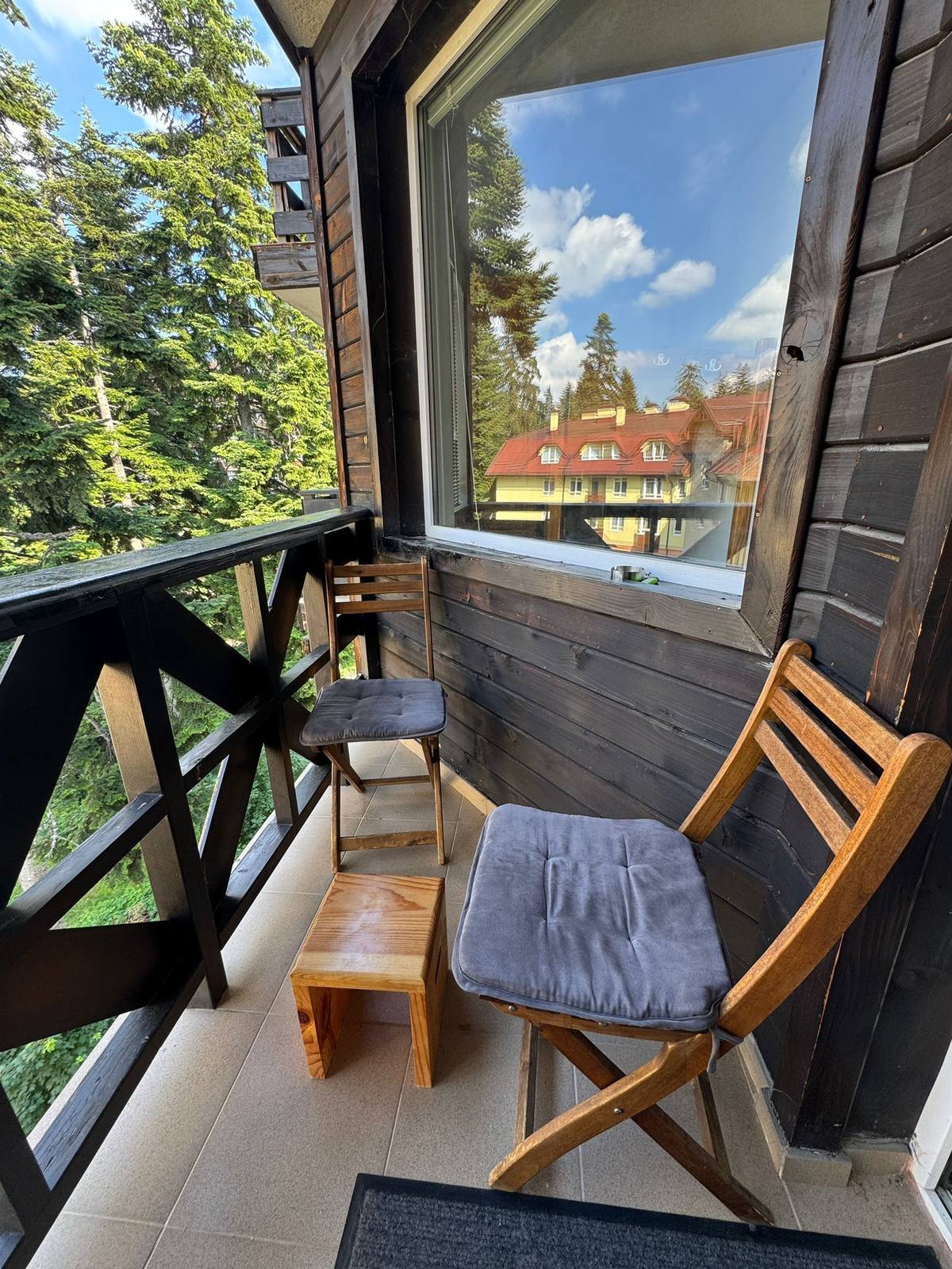 Balcony with mountain view